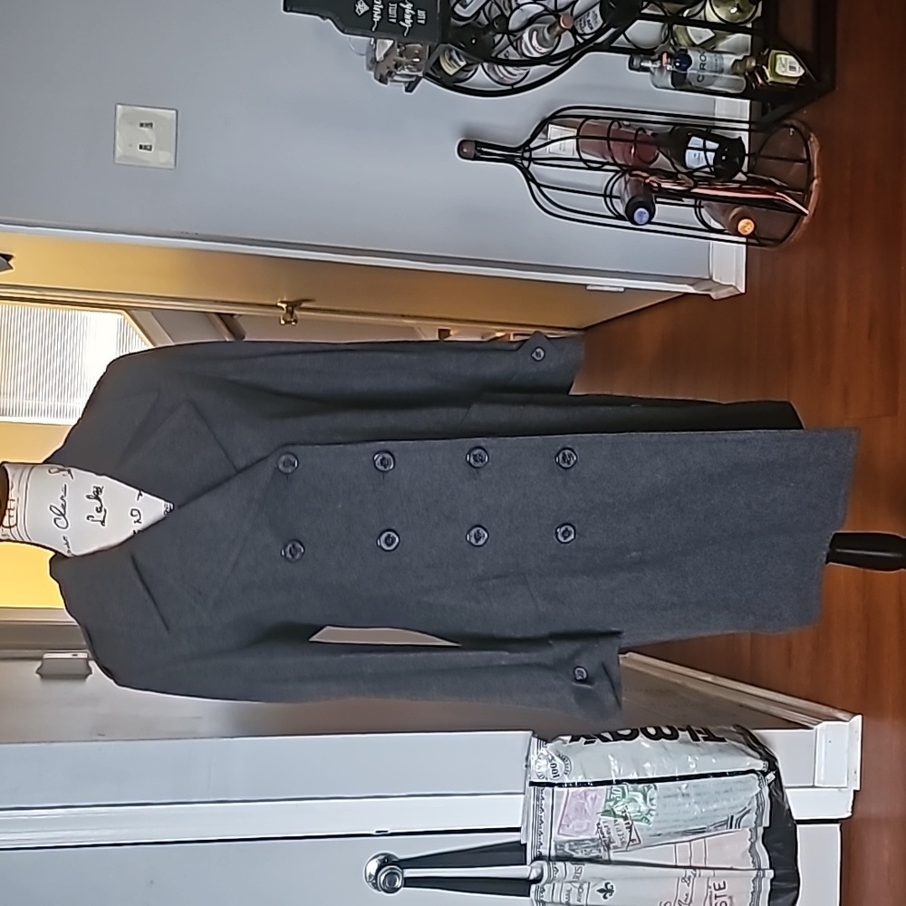 Delia's Charcoal Gray Trench Peacoat - Picture 3 of 11